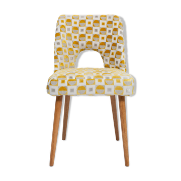 Mustard yellow Shell chair from the mid-century, 1960s