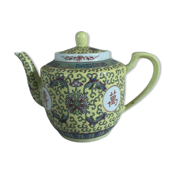 Chinese porcelain teapot with floral pattern