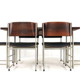 Pastoe SM08 dining table + 6 chairs - dutch design - mid century modern