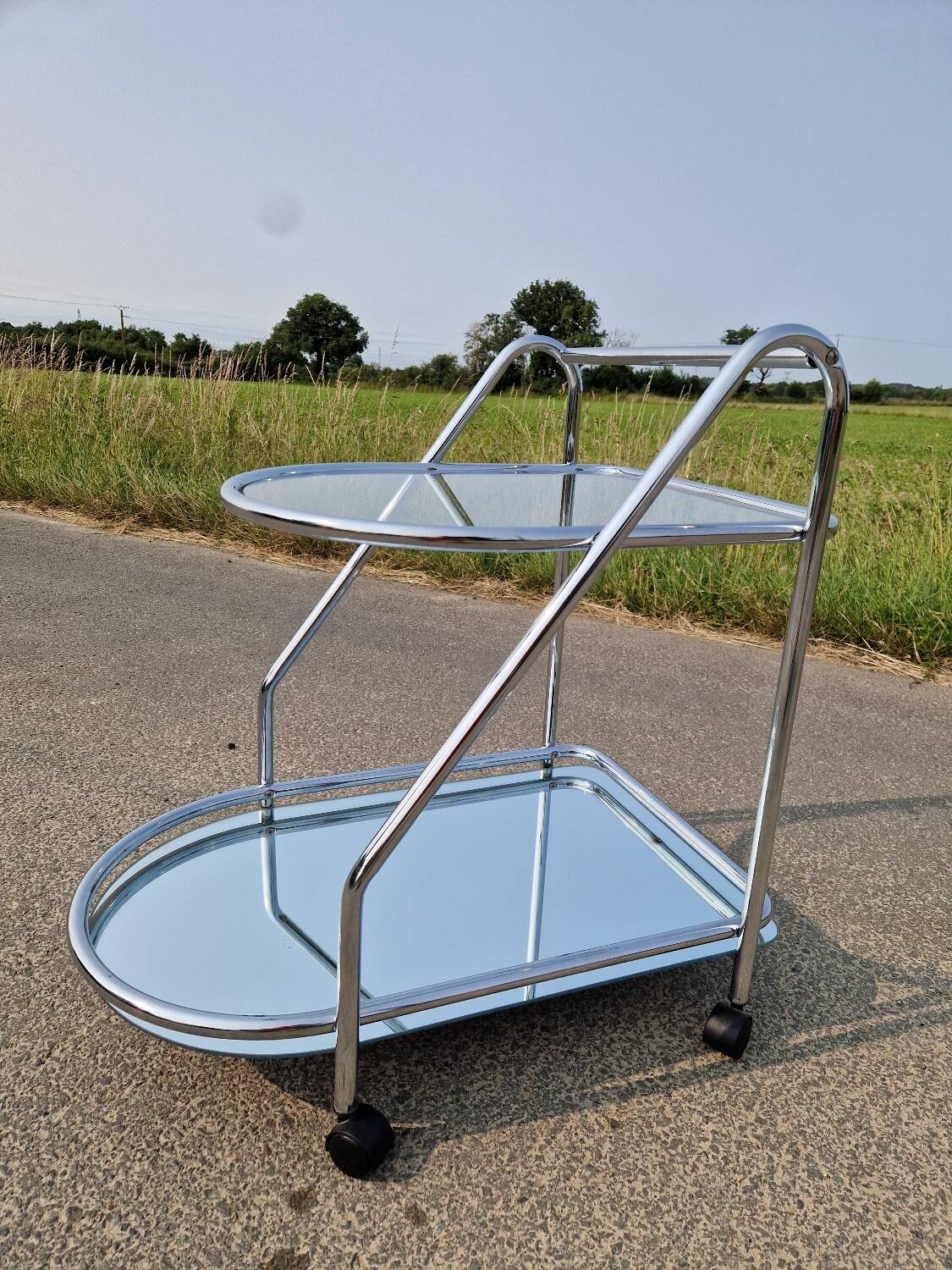 Tubular serving trolley, 1970s