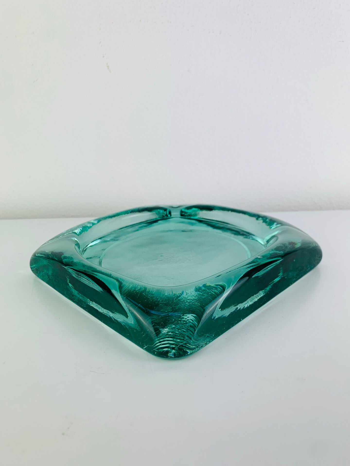 Vide poche ou cendrier Saint Gobain, pavé de verre, années 60