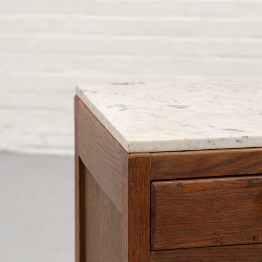 Dutch Art Deco Marble Bedside Table 1920s
