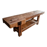 Antique beech table, France early 20th century