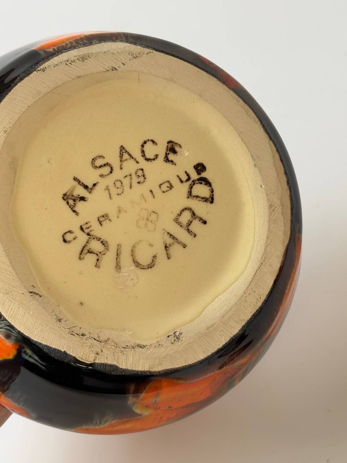 Large vintage ceramic ashtray