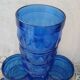 6 antique cobalt blue glasses