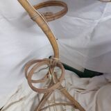 Lampadaire porte planté en rotin