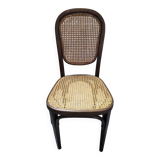 Vintage Thonet style bistro chair in cane and turned wood