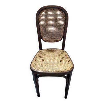 Vintage Thonet style bistro chair in cane and turned wood