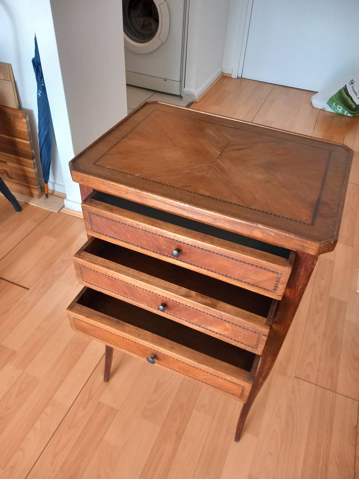 19th-century bedside table