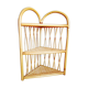Corner wicker shelf