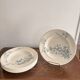 Lot 6 Deep Plates Faience Longwy Model Mignon