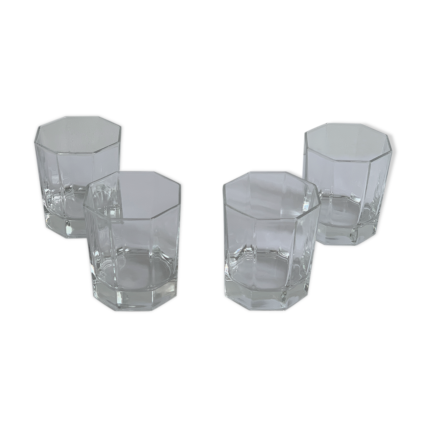 4 vintage octime glasses