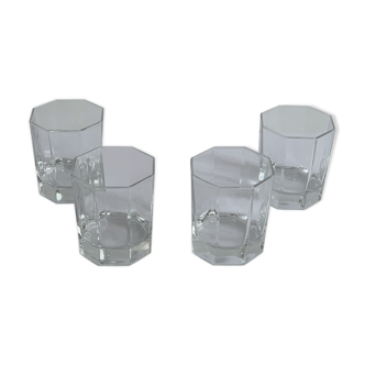 4 vintage octime glasses