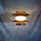 Chocolate coloured pendant by Carl Thore for Granhaga Metallindustri. 1970's