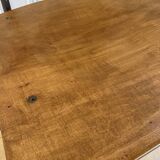 Industrial chair, vintage school chair, wood and metal