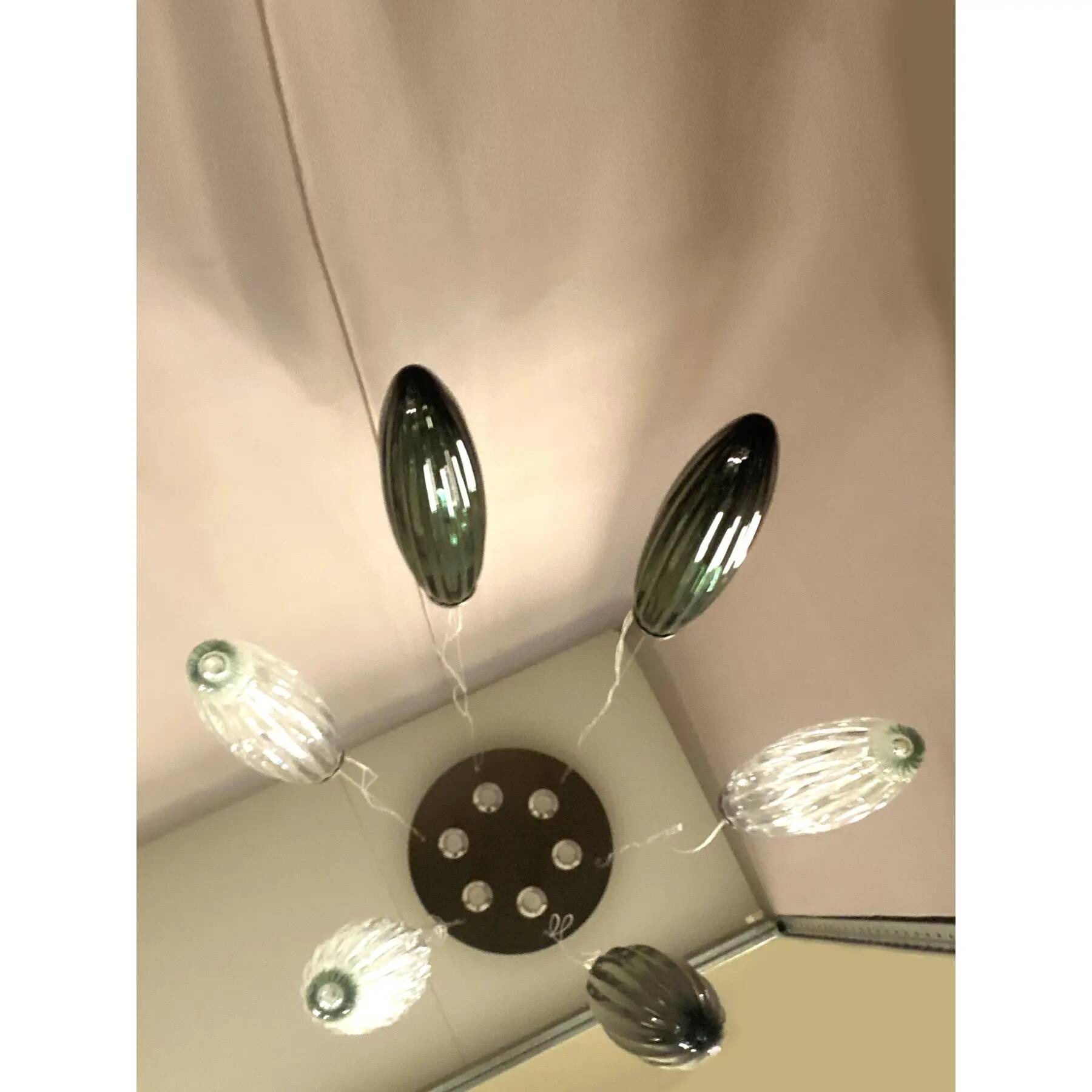 Contemporary Luxury Italian Green "Swords" Murano Glass Little Cascade by S