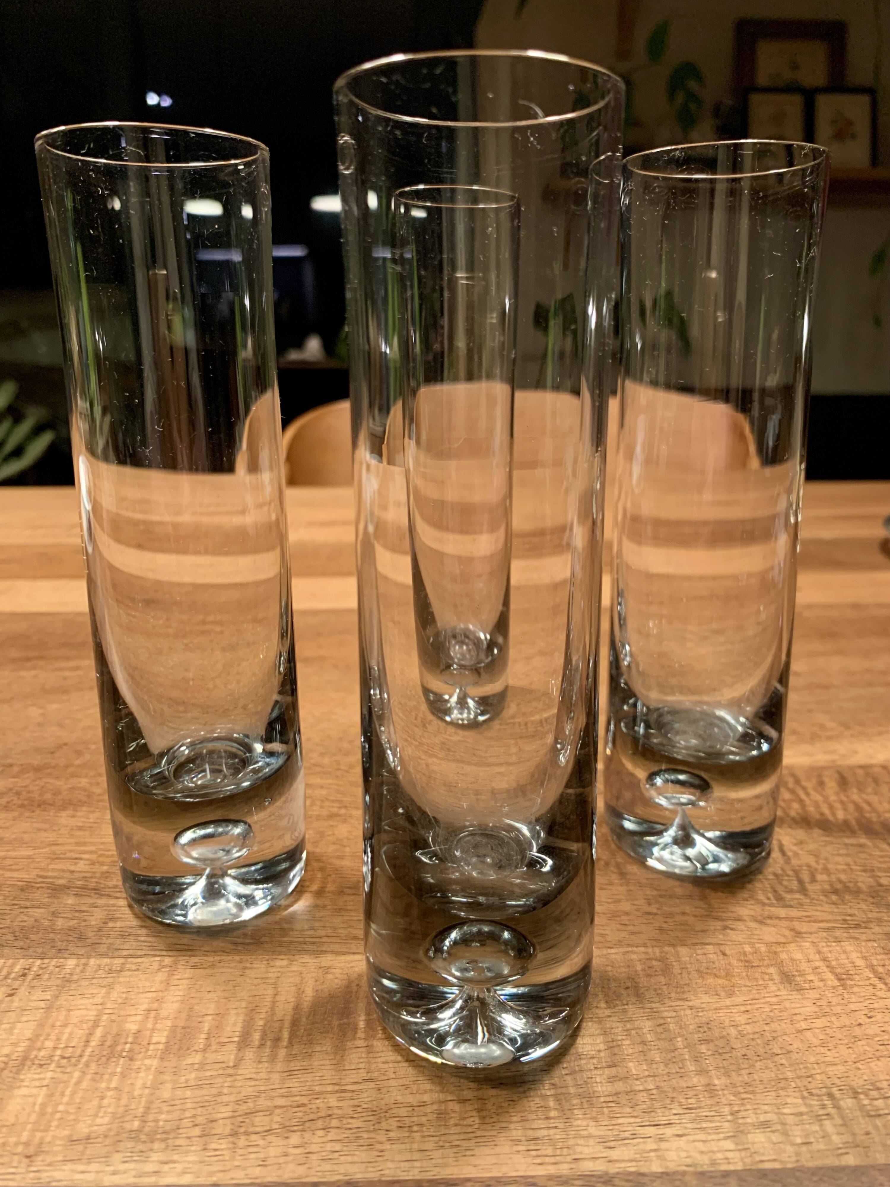 Superbes verres Kosta Boda 1970