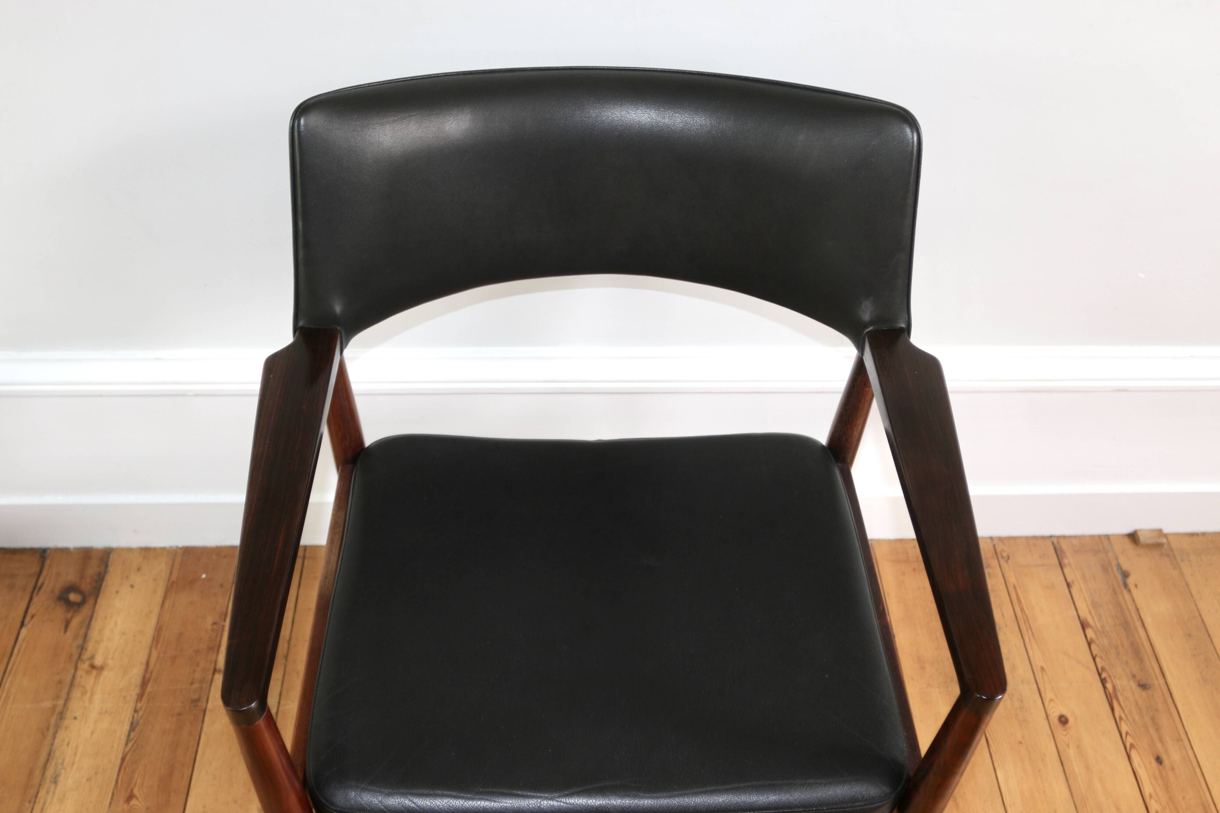 Vintage Scandinavian armchair in rosewood by Erik Worts, 1960.