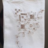 Nappe et serviettes anciennes cousues main
