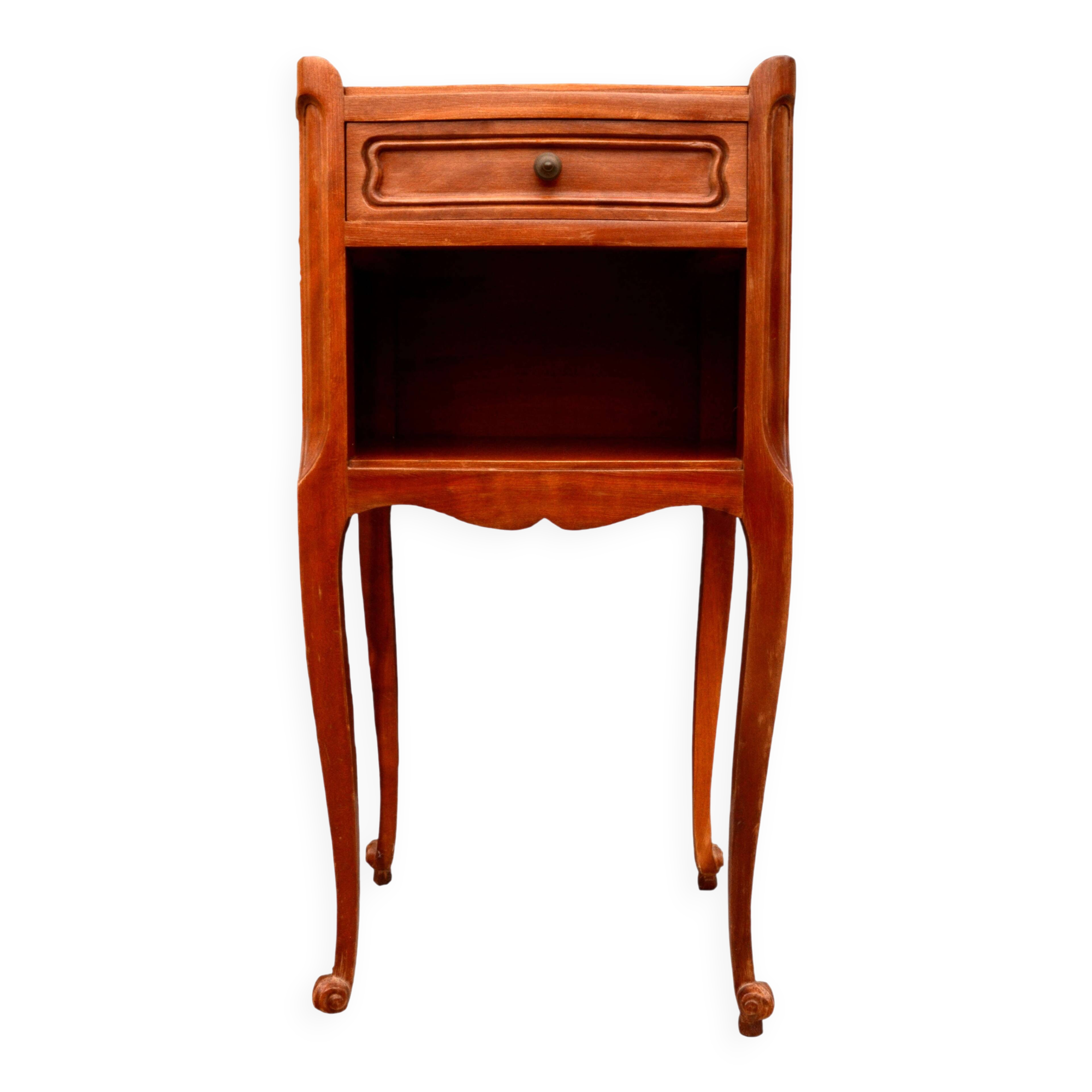 Cherry bedside table in Louis XV style