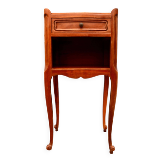 Cherry bedside table in Louis XV style