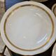 UM Limoges table service, Art Deco gold thread porcelain 80 pieces