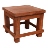 Table de chevet d’atelier en teck birman