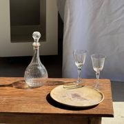 Petrified wood catchall or dish, beige with a brown spot in the centre, D24-27 -377.