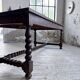 Solid oak table 1900 drapery style XL 280cm with extensions