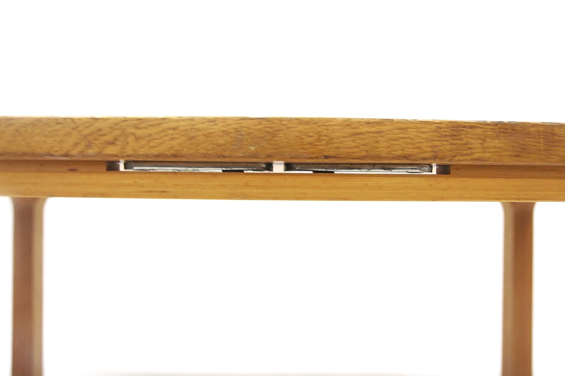 Scandinavian beech dining table, Magnus Olesen, Denmark, 1960.