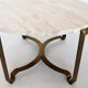 Italian mid-century brass and travertine marble coffee table, 1970