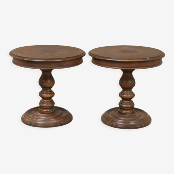 Lot of 2 side tables, 1900s