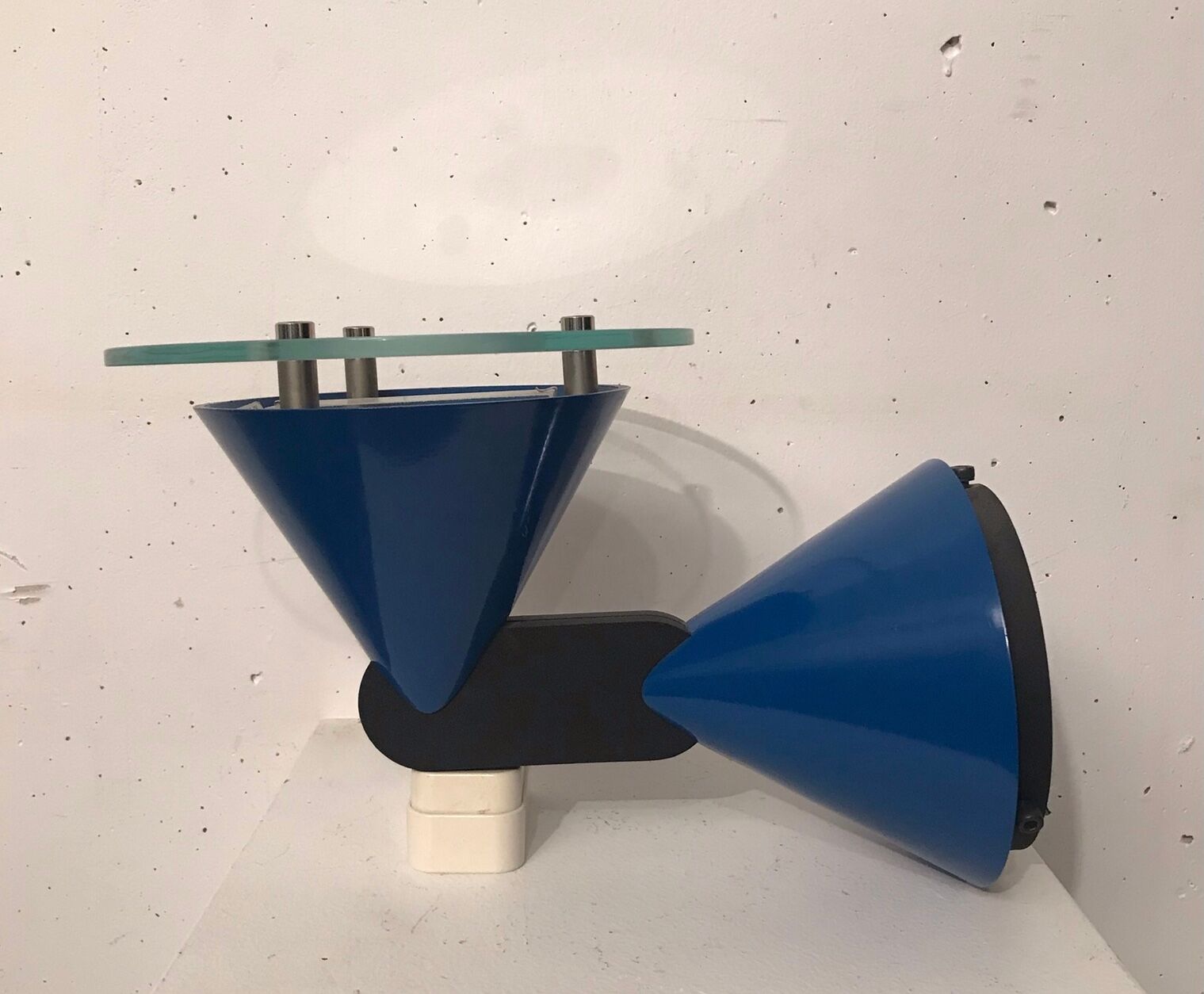 Applique postmoderne verre lumière, 1990