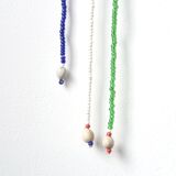 Massai wall decor in glass beads, 80s