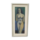 Nude, Swedish Modern Signed Painting, 1960s, Oil on Canvas, Framed