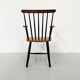 Danish spindle teak armchair, 1950s