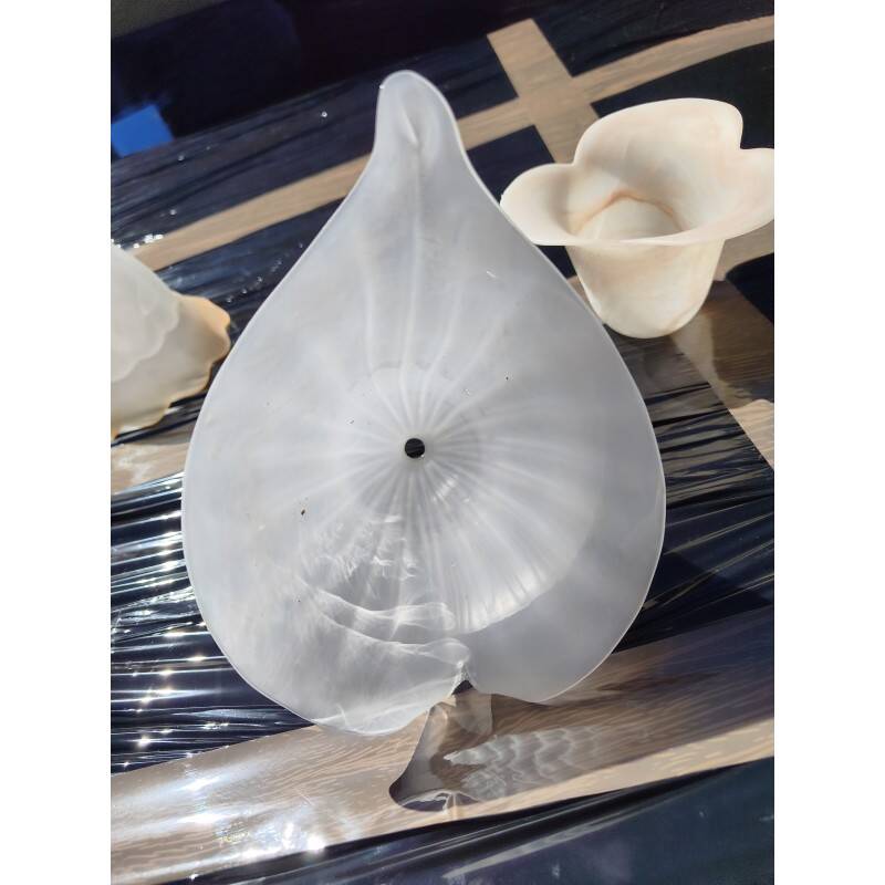 Set of 5 antique opaline glass tulips