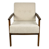 Vintage Beige Boucle Loop Armchair, 1970s