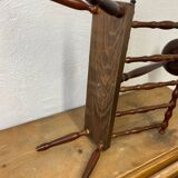 Turned wood push ashtray and magazine rack