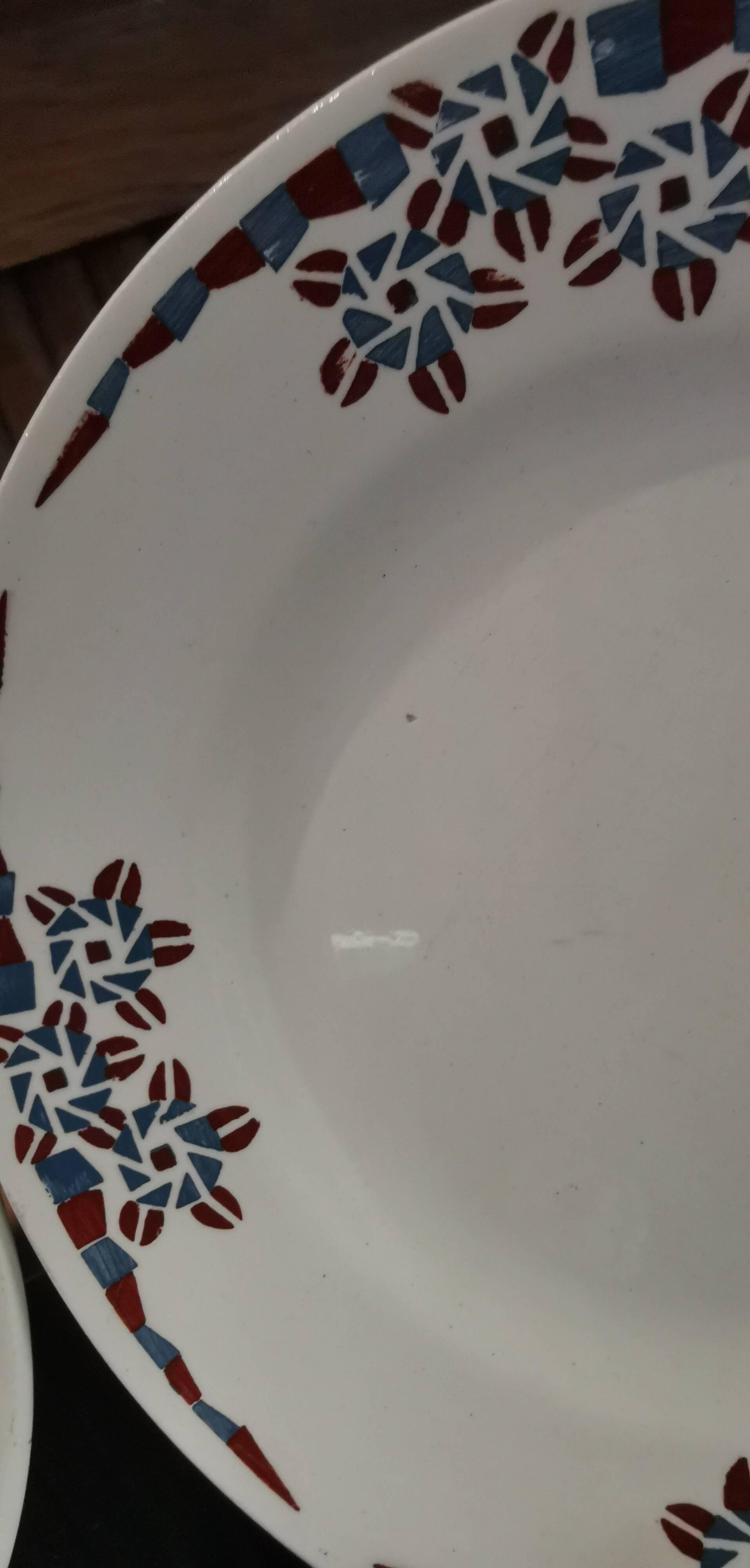 6 earthenware dessert plates OKAN model by Longchamp TERRE DE FER