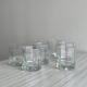 6 octagonal glasses, thick translucent glass, perfect for whiskey