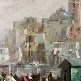 Oil on canvas "Italian Port"