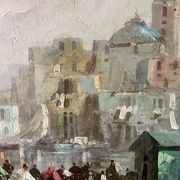 Oil on canvas "Italian Port"