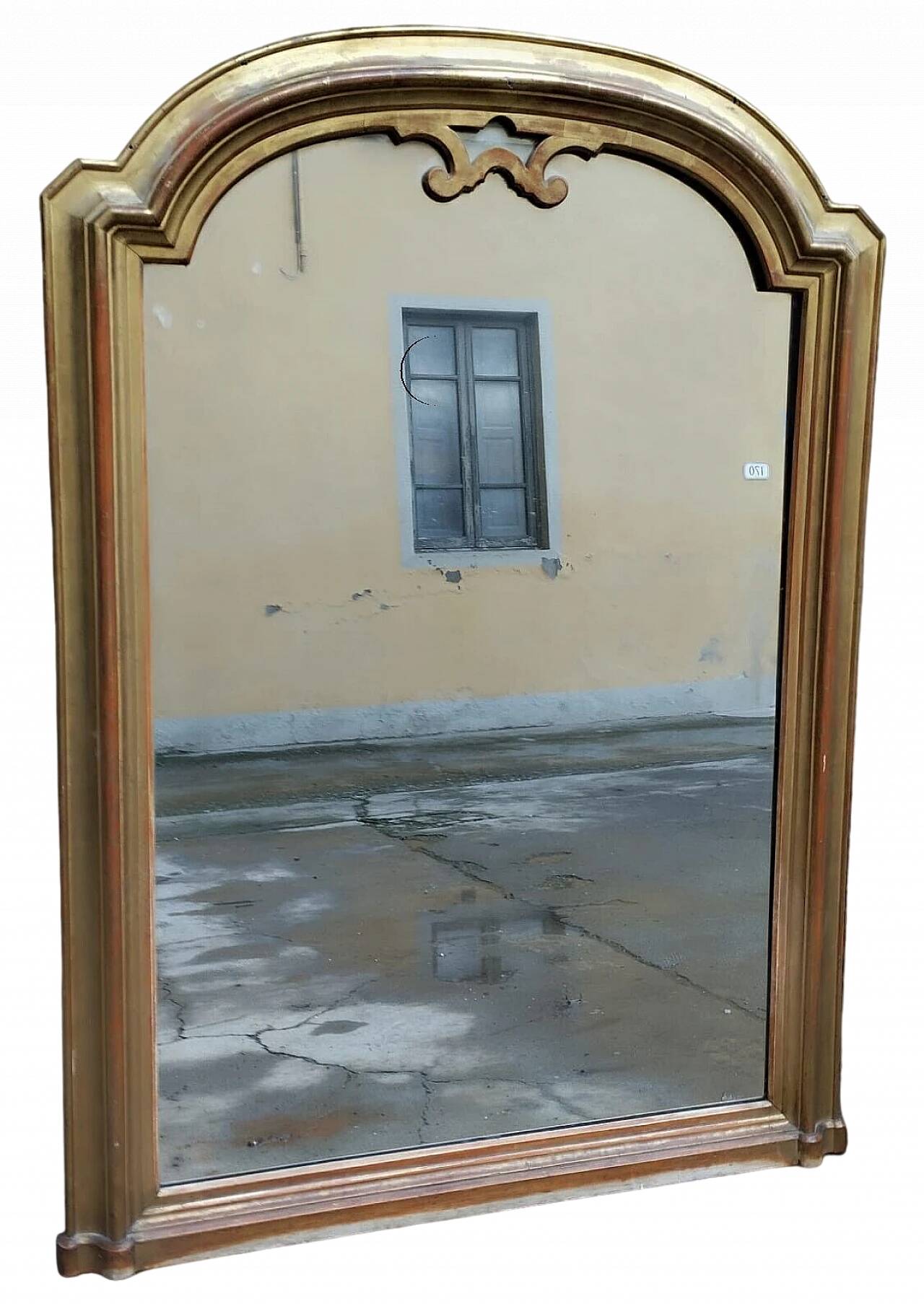 Gilded wood and pastiglia mirror, mid-19th century