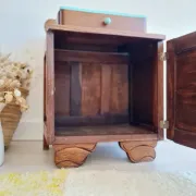 Small bedside table Art Deco wood