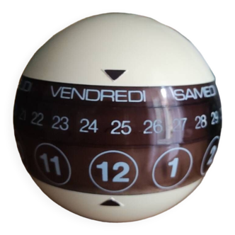 Calendrier perpétuel vintage Space age