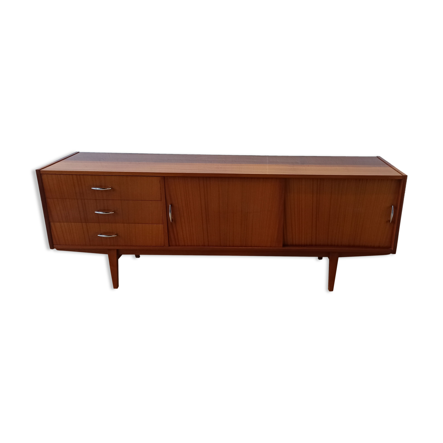 Modernist long sideboard of the 1970s