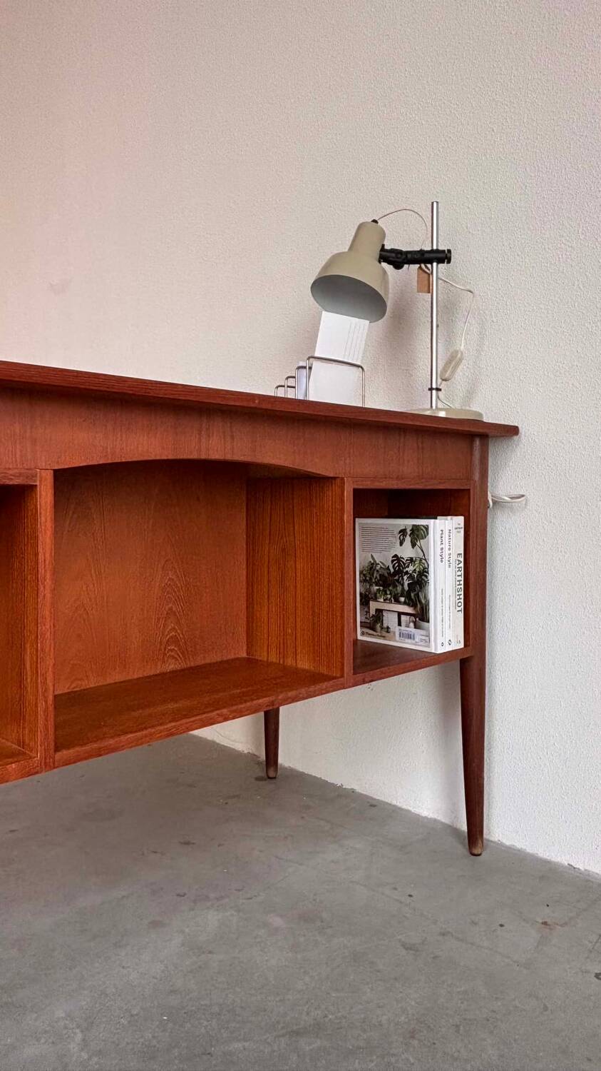 Vintage Danish free standing desk teak