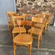 Set of 10 Thonet Fischel bistro chairs mismatched restaurant bentwood bent Brasserie