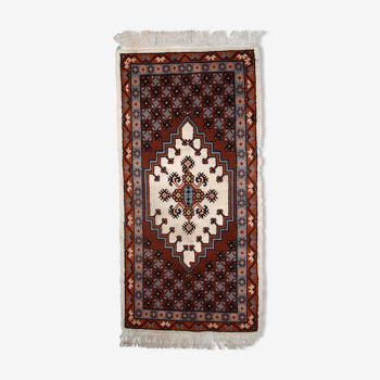 Moroccan vintage carpet berber handmade 81cm x 170cm 1970s, 1c629